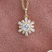 Tapered Baguette And Round Cluster Diamond Necklace Necklaces