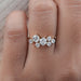 Round Lab Diamond Cluster Dainty Wedding Ring Rings
