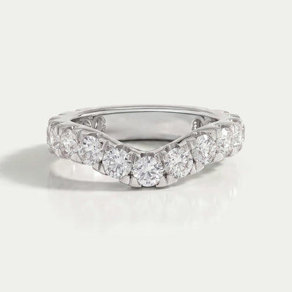 Lab Grown Diamond Curved Wedding Band