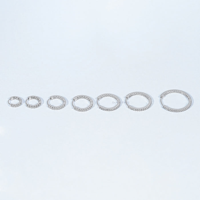 Lab Grown Round Diamond Hoop Earrings Earring