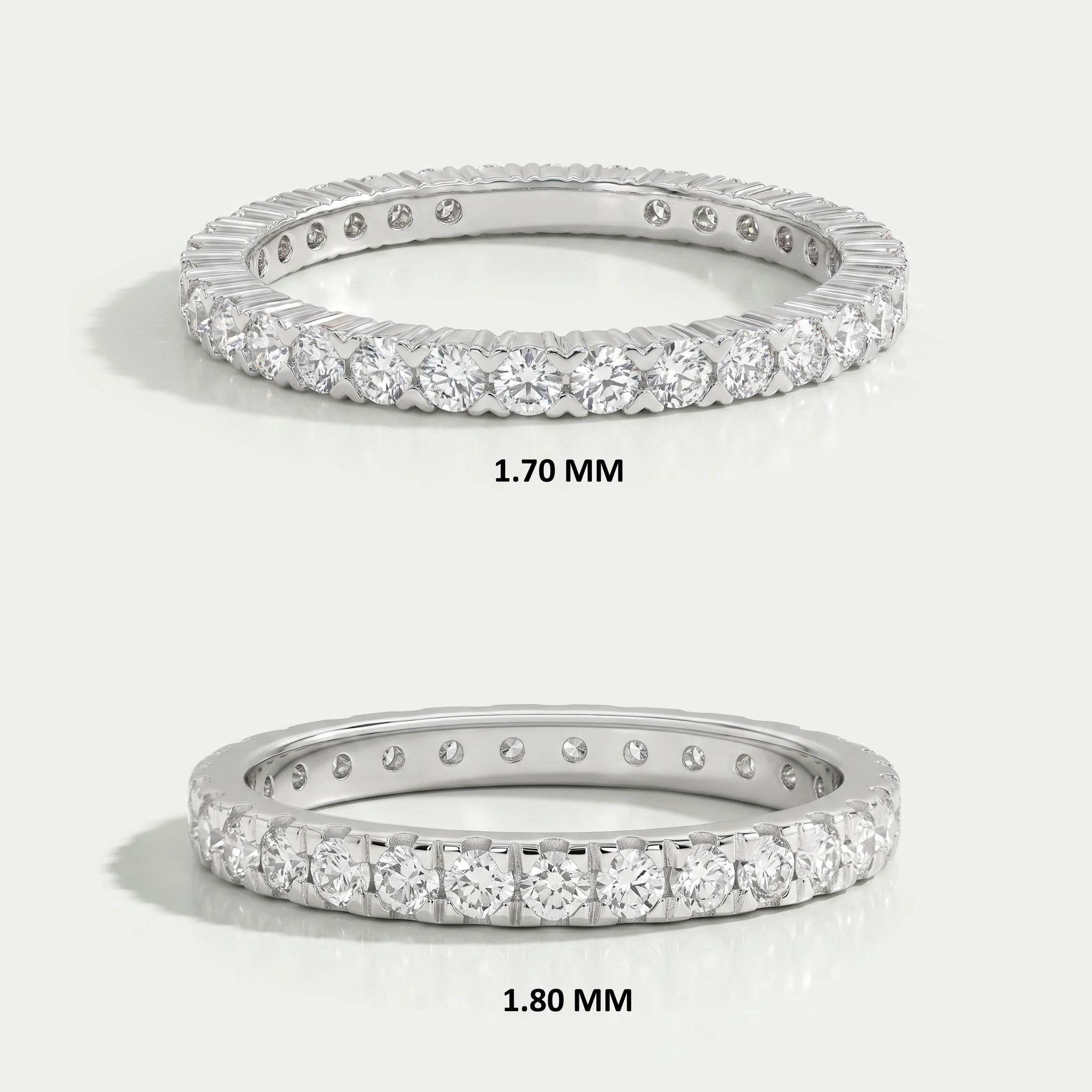 1.80 MM Round Cut Lab Diamond Eternity Wedding Band Ring