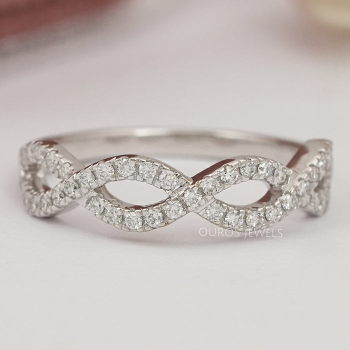 Round Cut Lab Grown Diamond Infinity Band Ring