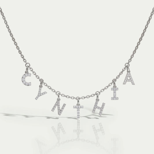 CYNTHIA Letter Round Lab Customize Necklace Necklaces