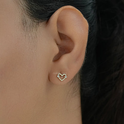Open Heart Shape Stud Earrings Earring