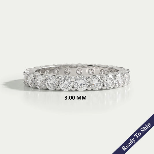 Round Diamond Eternity Wedding Band Ring