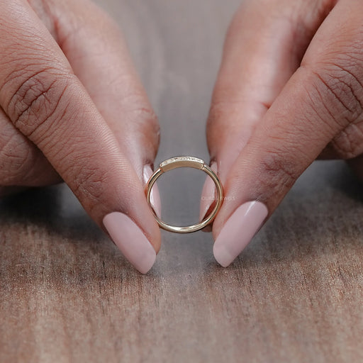 Round Lab Diamond Dainty Wedding Ring Rings