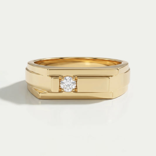 Round Cut Lab Grown Diamond Promise Ring For Men's