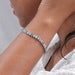 Blue Oval Diamond And Round Diamond Tennis Bracelet Bracelet