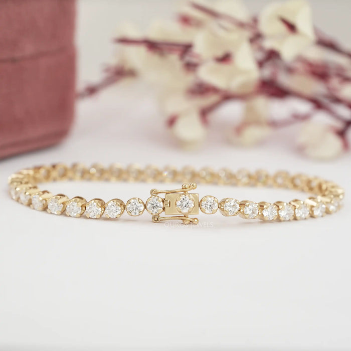 Round Lab Diamond Tennis Bracelet Bracelet