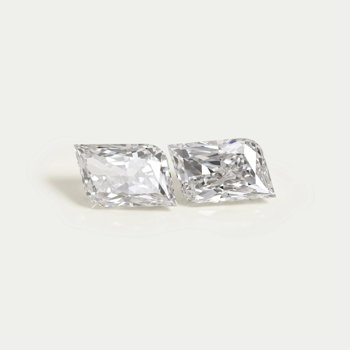 Rounded Modified Kite Shape Lab Diamond Pair Loose