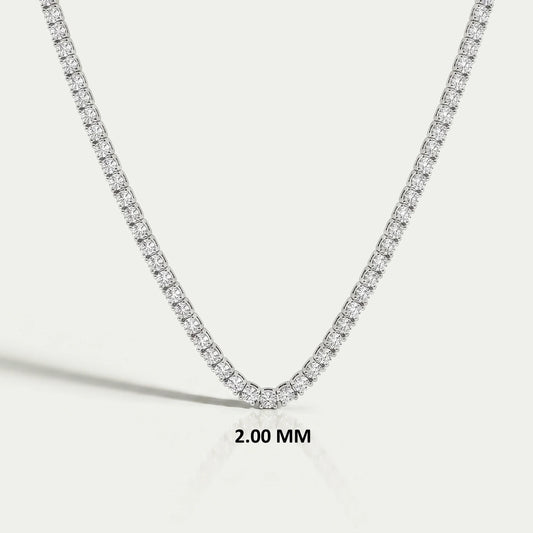 Stunning Round Cut Lab Diamond Tennis Necklace Necklaces
