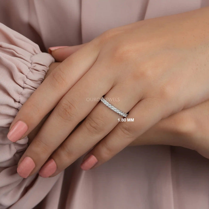 1.80 MM Round Cut Lab Diamond Eternity Wedding Band Ring
