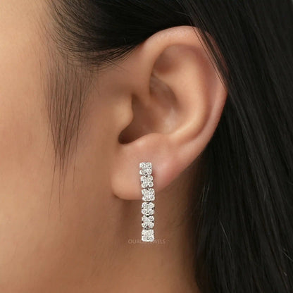 Round Cut Lab Grown Diamond Necklace Set