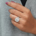 Round Cut Lab Diamond Double Halo Engagement Ring Ring