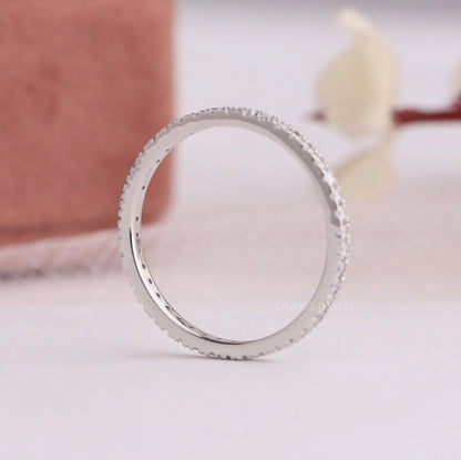 Round Cut Lab Grown Diamond Eternity Band Rings