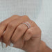 Pink Round Cut Lab Grown Diamond Triple Row Band