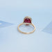 Oval Cut Ruby Lab Gemstone Bezel Set Solitaire Ring Rings