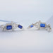 Sapphire Emerald Gemstone And Lab Diamond Drop Earrings