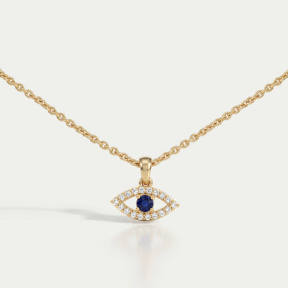 Birth Stone Evil Eye Lab Diamond Pendant