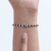 Sapphire Round Gemstone And Lab Diamond Tennis Bracelet