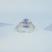 Sapphire Cushion Gemstone With Trapezoid Diamond Ring Rings