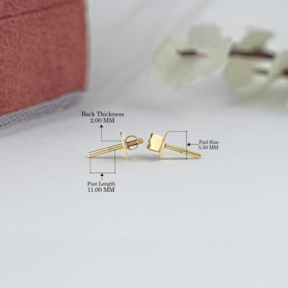 Secure Back Type Stud Earrings For Women