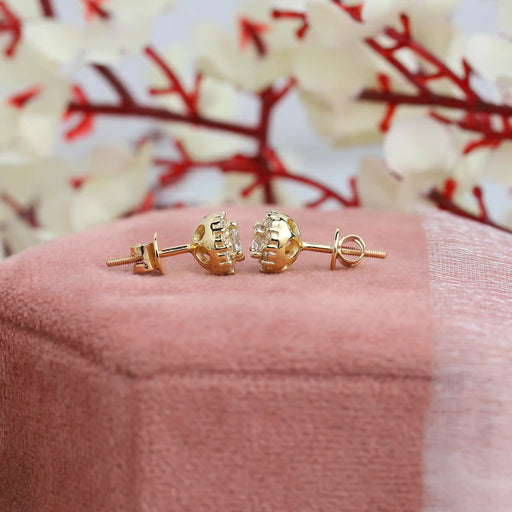 Round Cut Stylish Halo Stud Earrings Earring