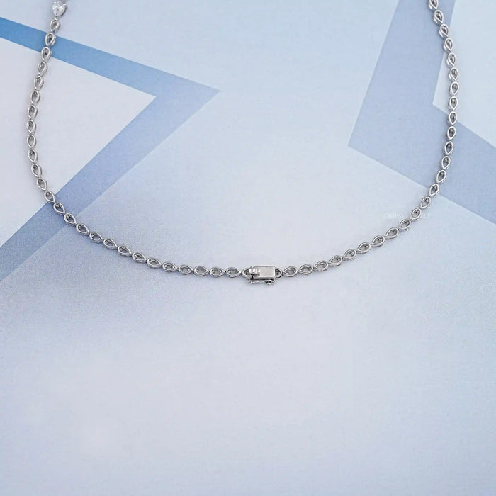 Sapphire Emerald Cut And Diamond Necklace Necklaces