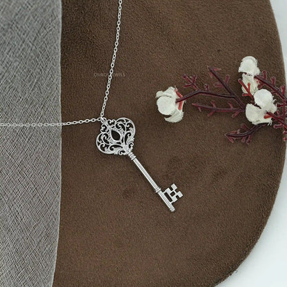 Key Shape Semi Mount Pendant