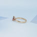 Garnet Pear Gemstone Solitaire Engagement Ring Ring