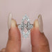 Dutch Marquise Cut Lab Semi Mount Cluster Halo Diamond Ring