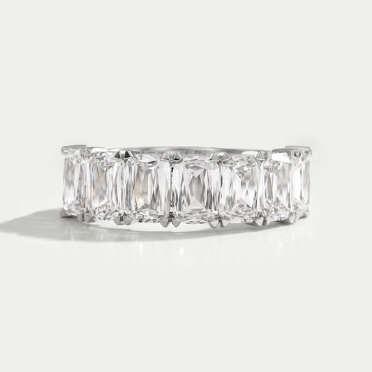 Seven Stone Criss Cut Wedding Band