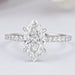 Marquise Cut Lab Grown Diamond Solitaire Accent Ring Ring