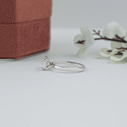 East West Radiant Lab Diamond Solitaire Ring
