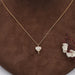 Solitaire Heart Cut Lab Grown Diamond Pendant Necklaces