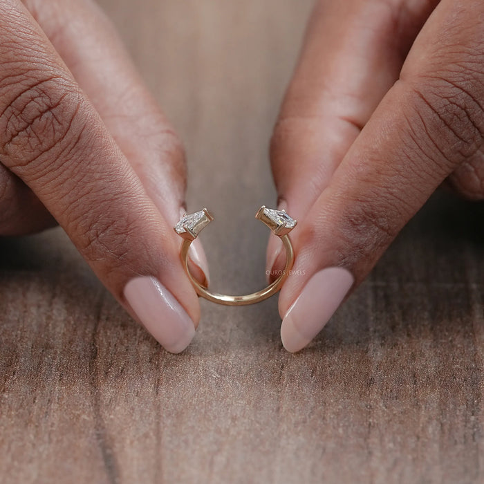 Open Cuff Lab Diamond Dainty Ring Ring