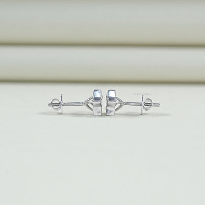 Bezel Set Star Cut Lab Diamond Stud Earring