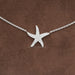 Starfish Round Cut Cluster Diamond Pendant Necklaces