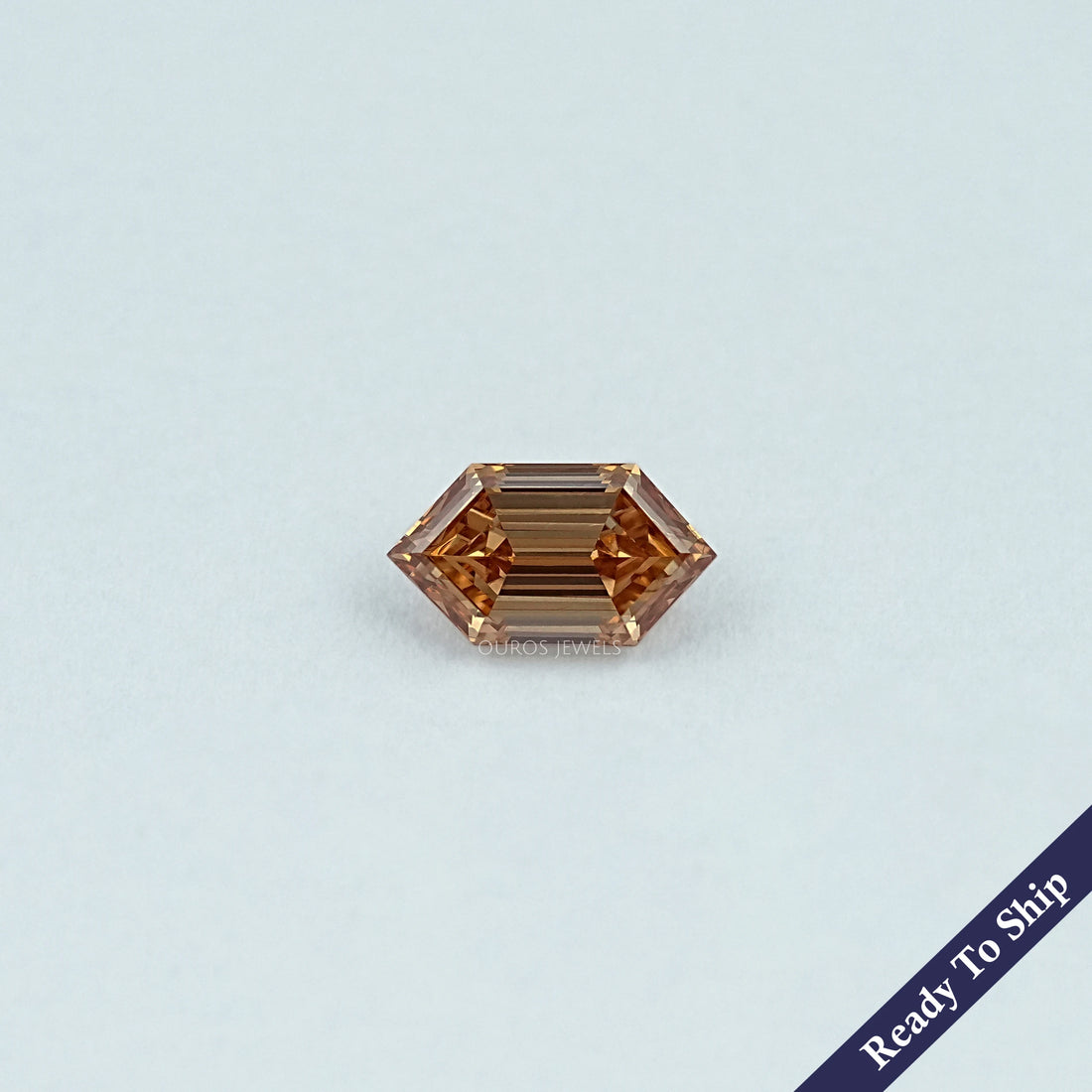 Step Cut Dutch Marquise Lab Champagne Diamond Loose