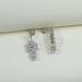Step Cut Oval Diamond Cluster Dangle Drop Earrings