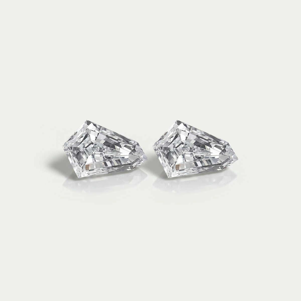Step Cut Shield Lab Diamond Pair Loose