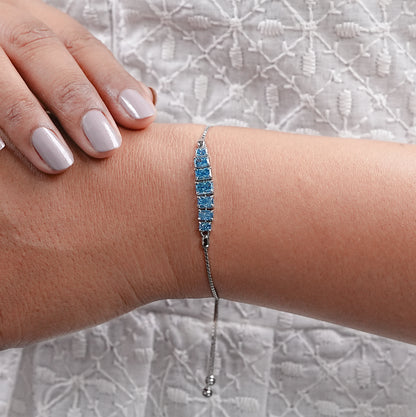 Fancy Color Diamond Chain Bracelet 18K Solid Gold - Radiant Bracelet