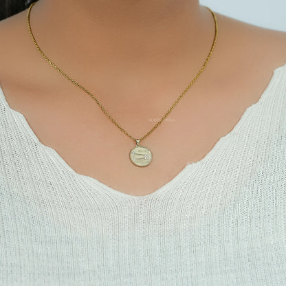 Taurus Zodiac Sign Lab Diamond Pendant