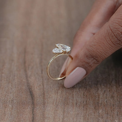 Two Pear Diamond Toi Et Moi Ring Ring