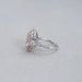 Trapezoid With Pink Oval Accent Halo Diamond Ring Rings
