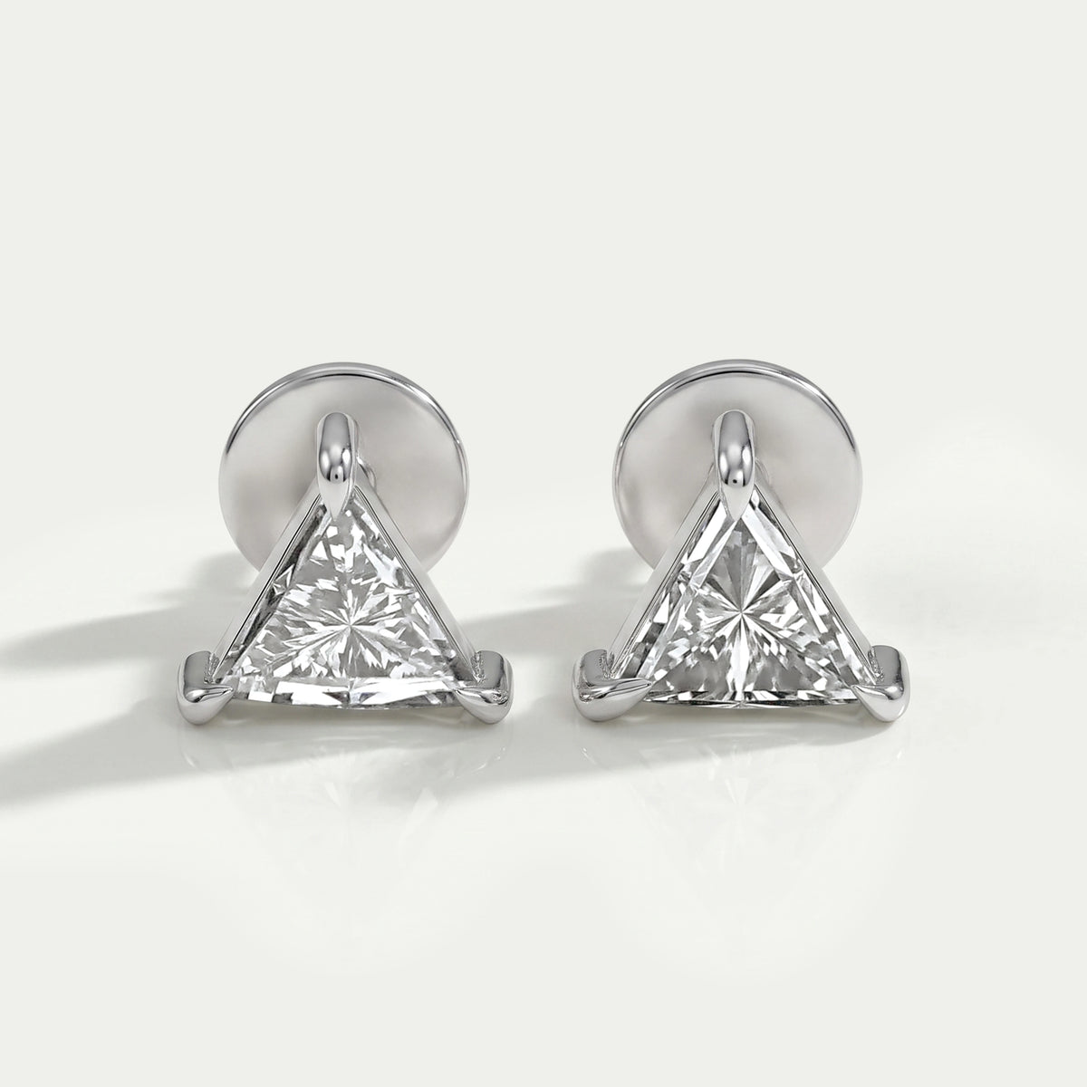 Triangle Cut Lab Diamond Stud Earrings