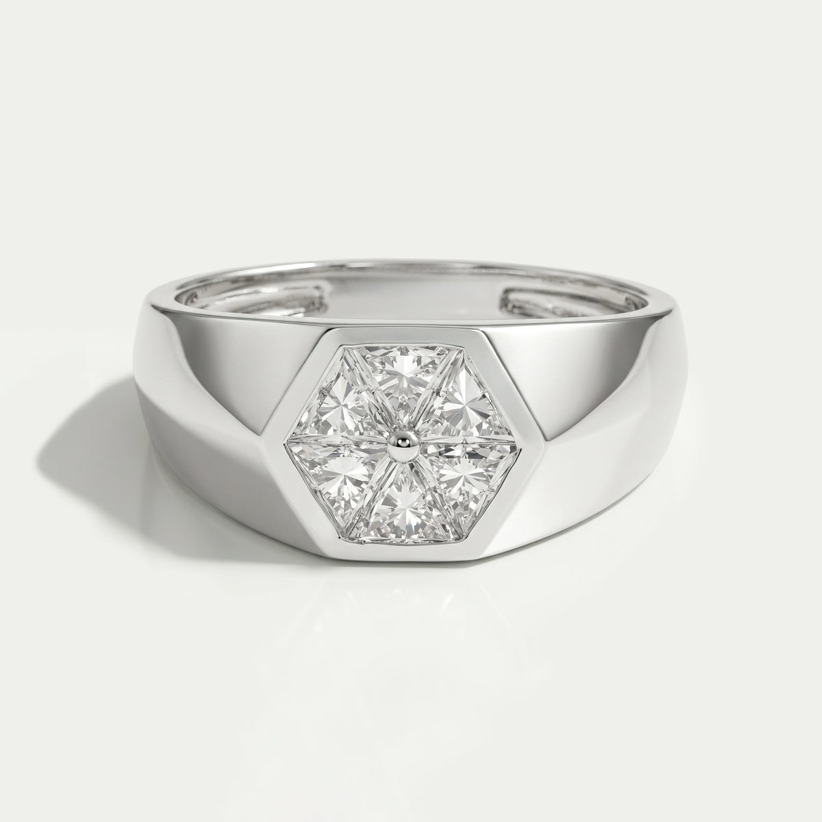 Triangle Lab Diamond Wedding Band