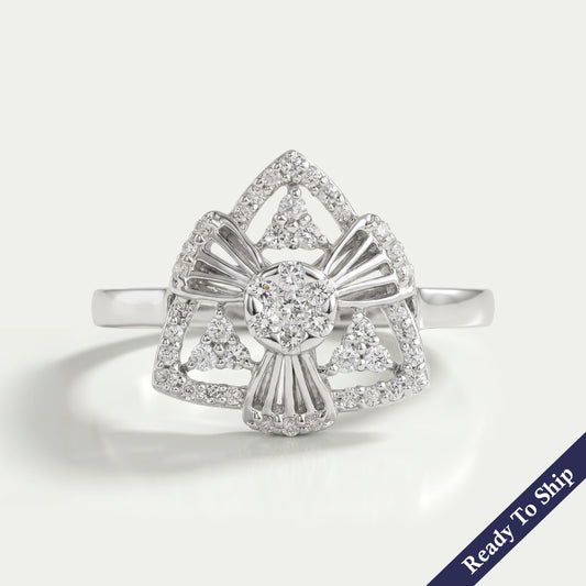 Triangle Shape Bridal Engagement Ring