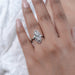 Old Mine Pear Lab Diamond Halo Navette Engagement Ring Ring