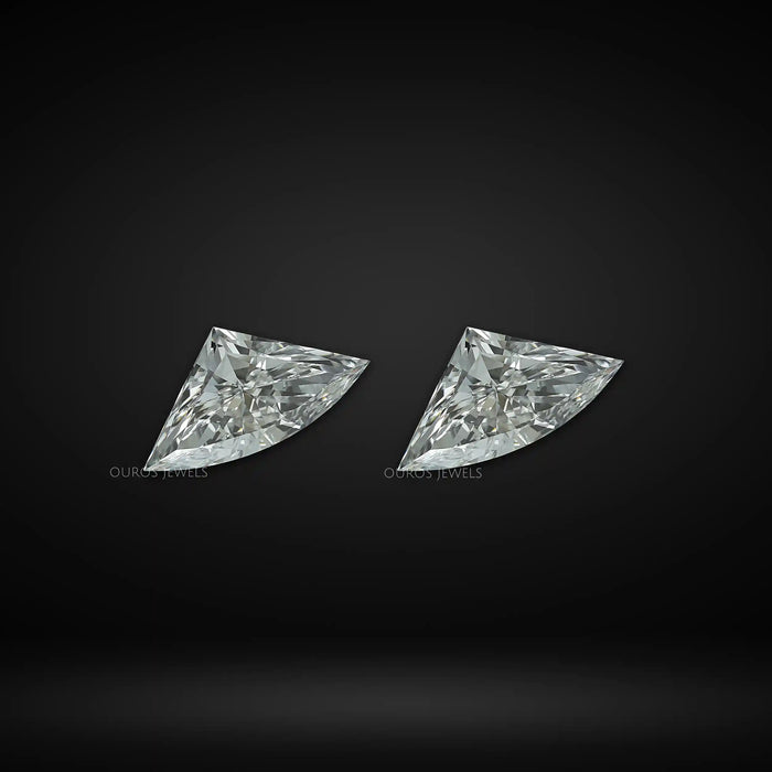 Antique Fan Cut Lab Diamond Pair Loose